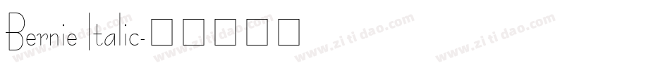 Bernie Italic字体转换